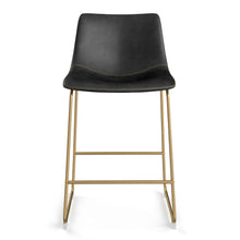 Load image into Gallery viewer, 18 in. W x 22 in. D x 34 in. H Petra Set Of 2 Counter Stool In Black And Gold Finish
