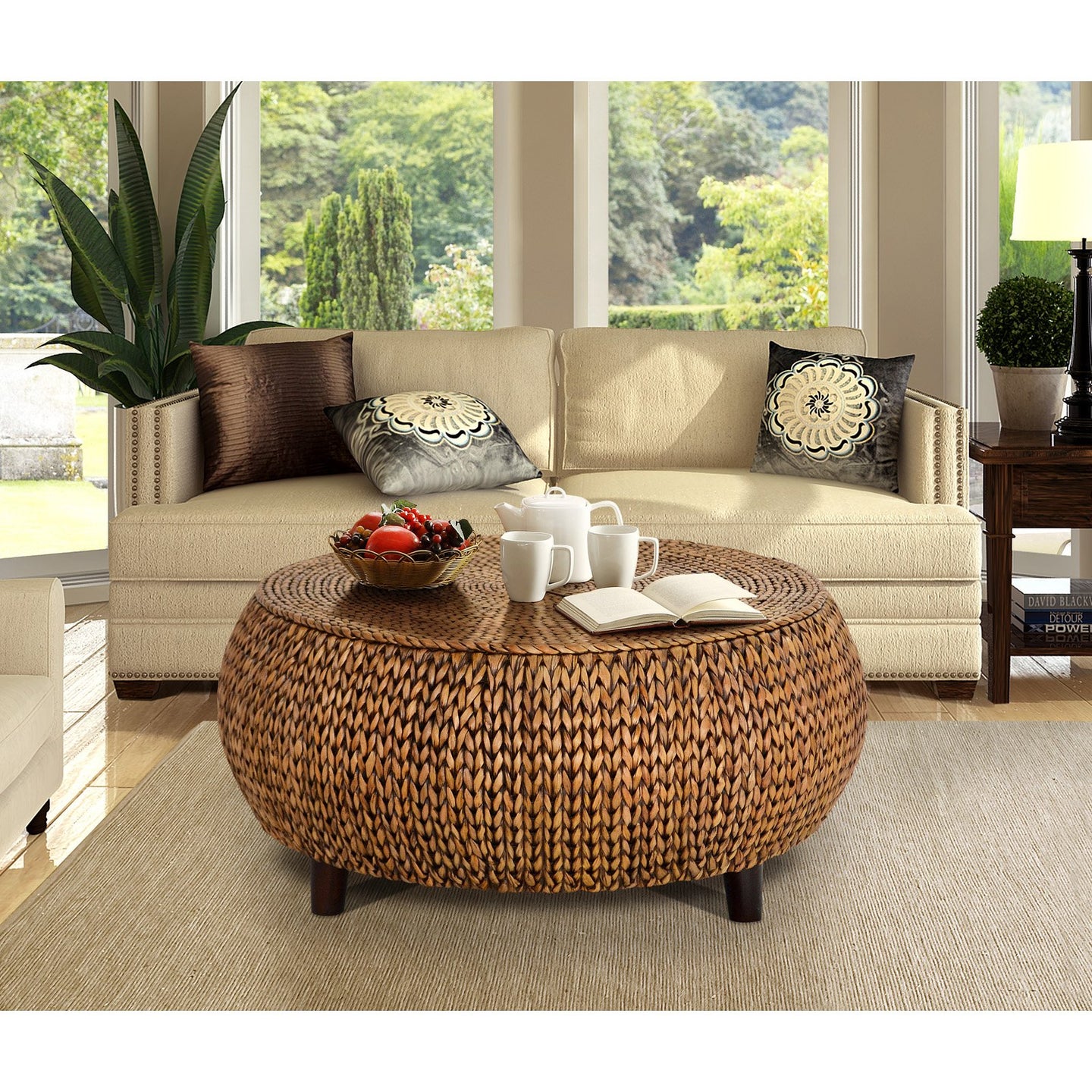 Gallerie Decor Bali Breeze Low Round Accent Table 2111CDR