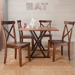 40" Square Drop Leaf Rustic Dining Table #9481