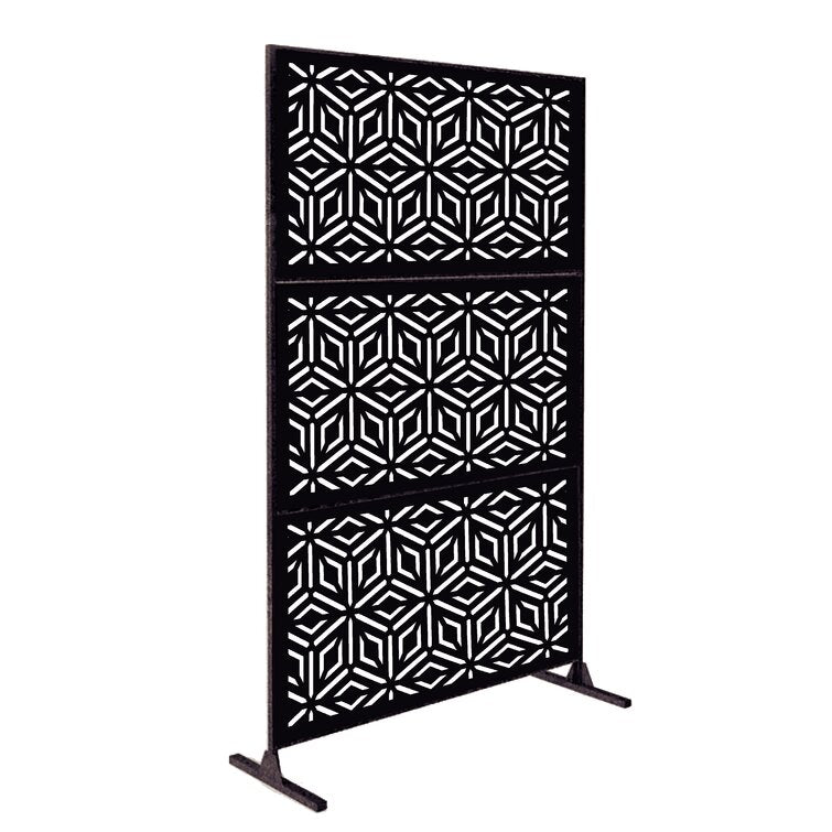 6.5 ft. H x 4 ft. W Laser Cut Decorative Metal Privacy Screen