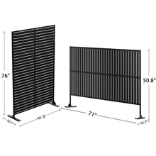 Load image into Gallery viewer, 6.5 ft. H x 4 ft. W Privacy Screen Metal Fence Panel, Set of 3
