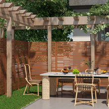 Load image into Gallery viewer, Brown 6.5 ft. H x 4 ft. W Privacy Screen Metal Fence Panel
