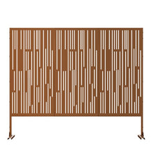 Load image into Gallery viewer, Brown 6.5 ft. H x 4 ft. W Privacy Screen Metal Fence Panel
