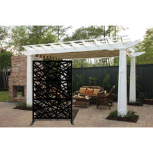 Load image into Gallery viewer, 6.5 ft. x 4 ft. Laser Cut Decorative Metal Privacy Screen
