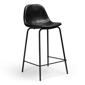 Faux Leather Counter And Bar Stool (black) #6019