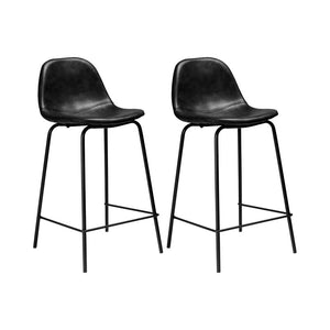 Faux Leather Counter And Bar Stool (black) #6019