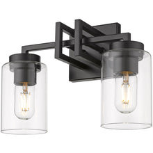 Load image into Gallery viewer, Tribeca 2 Light 14 inch Matte Black Bath Vanity Wall Light
