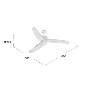 60'' Alisson 3 - Blade Outdoor LED Propeller Ceiling Fan with and Light Kit Included