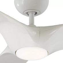 Load image into Gallery viewer, Gloss White 60&#39;&#39; Morpheus 3 - Blade Outdoor LED Smart Standard Ceiling Fan with Wall Control and Light Kit Included
