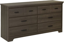 Load image into Gallery viewer, Versa Collection Drawer Double Dresser, Gray Maple with Antique Handles
