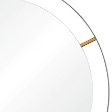 Load image into Gallery viewer, Framed 20-In Round Wall Mirror - Black W/ Antique Gold
