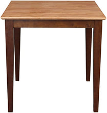 Load image into Gallery viewer, Solid Wood Top Table with Shaker Legs Cinnamon/Brown - International Concepts 10002
