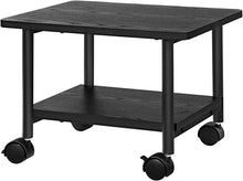 Load image into Gallery viewer, 19.1&quot;L x 15.9&quot;W x 14.1&quot;H Industrial Under Desk Printer Stand, 2-Tier Mobile Machine Cart with Shelf, Heavy Duty Storage Rack for Office and Home, Black

