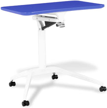 Load image into Gallery viewer, Unique Furniture Workpad Height Adjustable Laptop Cart Mobile Desk, with Blue Top 7482
