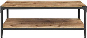 Angle Iron Rustic Wood Coffee Table  #9160