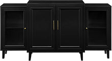 Load image into Gallery viewer, 4-Door Tiered Modern-Sideboard-Buffet Stand for Storage, 62, Black
