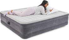 Load image into Gallery viewer, Intex 18-inch Inflatable Fiber-Tech Elevated Premium Plush Airbed Mattress with Built-In Pump, King

