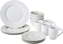 Load image into Gallery viewer, 16-Piece Porcelain Kitchen Dinnerware Set with Plates, Bowls and Mugs, Service for 4 - White
