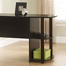 Load image into Gallery viewer, Ameriwood Home Dakota L-Shaped Desk with Bookshelves, Espresso
