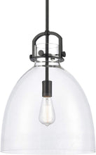 Load image into Gallery viewer, Innovations Lighting Newton - 14&quot; One Light Mini Pendant, Matte Black Finish with Clear Dome Glass
