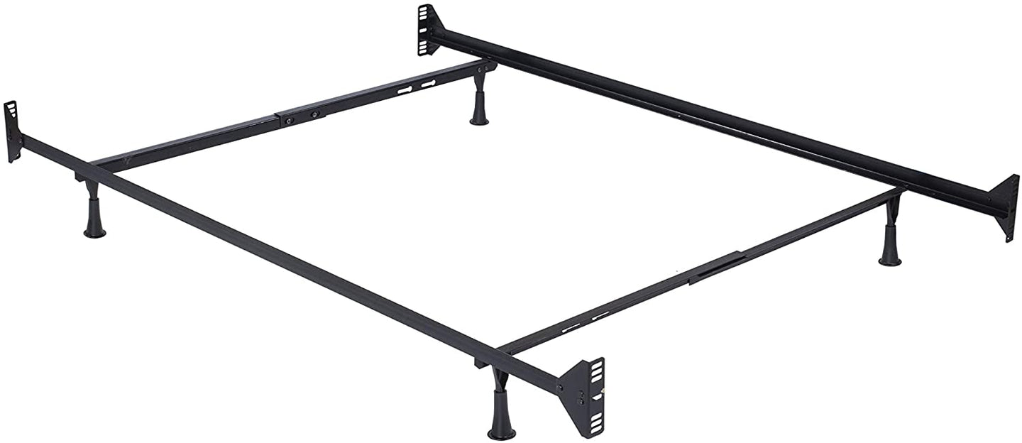 Hillsdale Twin/Full Metal Bed Frame, White MRM1144