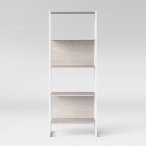 66" White Four Shelf Bookcase #9641