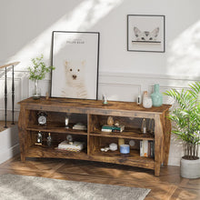 Load image into Gallery viewer, TV Stand Farmhouse LED Entertainment Center for TVs up to 65&quot;,Rustic

