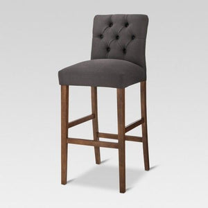 Brookline 28" Tufted Chestnut Finish Barstool #9121