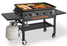 Load image into Gallery viewer, Blackstone 4-Burner 36&quot; Griddle Cooking Station with Side Shelves 2429CDR
