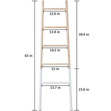 Load image into Gallery viewer, 63&#39;&#39; Tall Solid Wood Blanket Ladder
