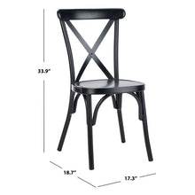 Load image into Gallery viewer, Susy Side Stacking Patio Dining Chair (Set of 2), Color: Black, #6538
