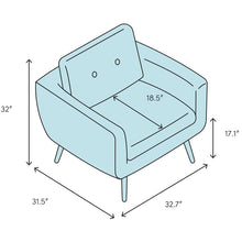 Load image into Gallery viewer, Clarence Club Chair, Color: Ash, #6550
