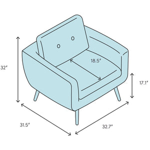 Clarence Club Chair, Color: Ash, #6550