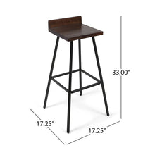 Load image into Gallery viewer, Dark Brown Louison 30&quot; Bar Stool, #6563
