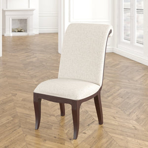 Choncey Side chair (Set of 2), Color: Espresso with Beige Fabric, #6574