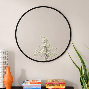 Hub Modern and Contemporary Accent Mirror, Color: Black, #6579