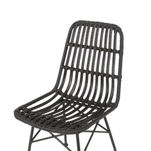 Silverdew Indoor Wicker Dining Chairs (Set of 2), Color: Gray, #6606