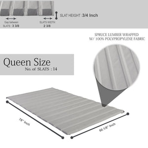Gile 2" Wooden Bunkie Board/Slats, Size: Queen, #6609