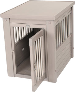 New Age Pet ecoFLEX Single Door Furniture Style Dog Crate & End Table, Color: Grey, #6620