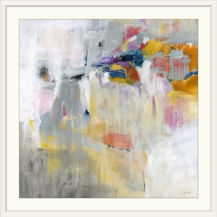 'Finding the Path' Painting Print, Color: Gray/Beige/Yellow, #6632
