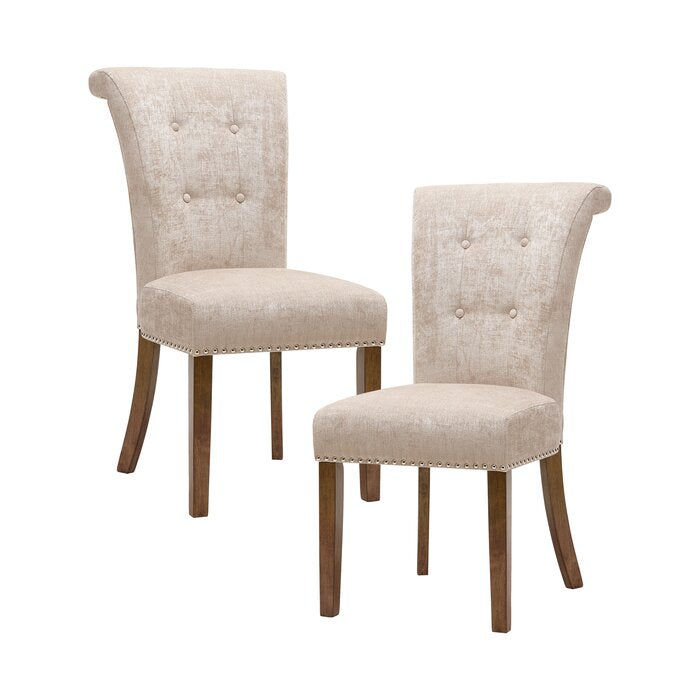 Olivier Upholstered Dining Chair (Set of 2), Color: Cream, #6656