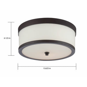 Curtin 2 - Light Simple Drum Flush Mount, Color: Venetian Bronze, #6657