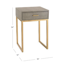 Load image into Gallery viewer, Roxanna End Table, Color: Grey/ Gold, #6663
