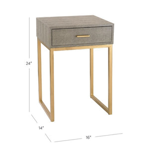 Roxanna End Table, Color: Grey/ Gold, #6663
