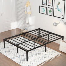 Load image into Gallery viewer, 16 Inch Queen Metal Platform Bed Frame Reinforce Heavy Duty No Box Spring Mattress Foundation High Bed Frame with Under-Bed Storage
