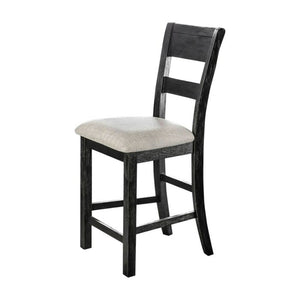 Zelma 26.25" Counter Stool (Set of 2), Color: Black/Ivory, #6680