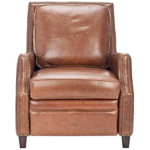 Buddy Italian Leather Recliner, Color: Brown, #6695