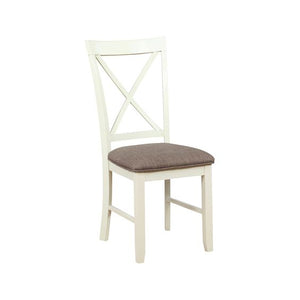 Set of 2 Emma Side Chairs White Finish #9183