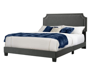 Regal Upholstered Bed with Nail Trim Headboard, Size: Full, #6727