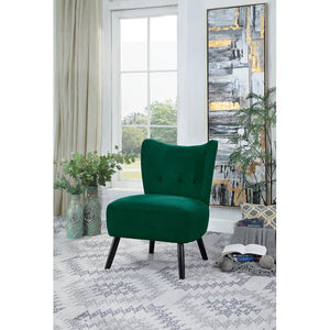 Holeman Velvet Slipper Chair, #6869